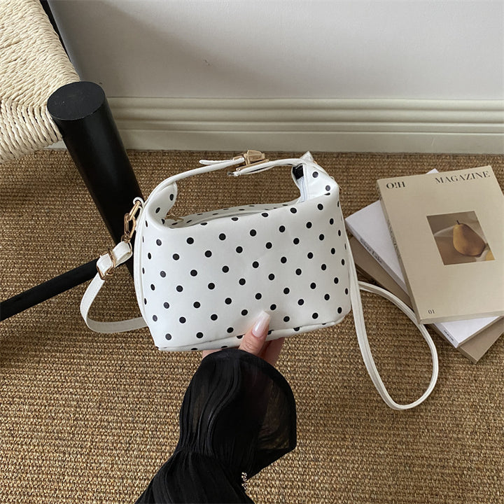 Stylish Polka Dot Crossbody Handbag