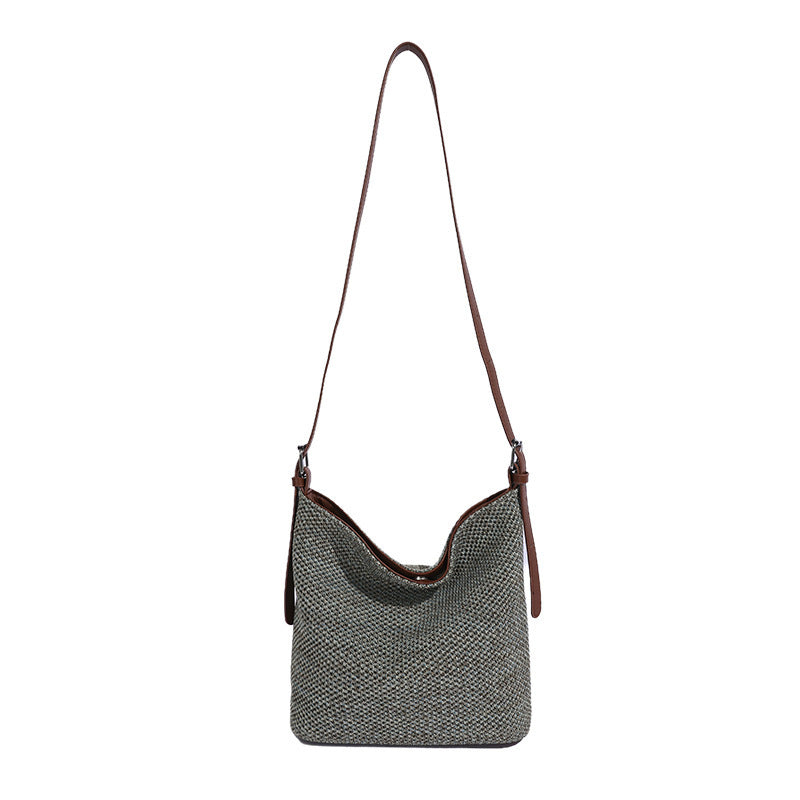 Woven Slouchy Shoulder Bag