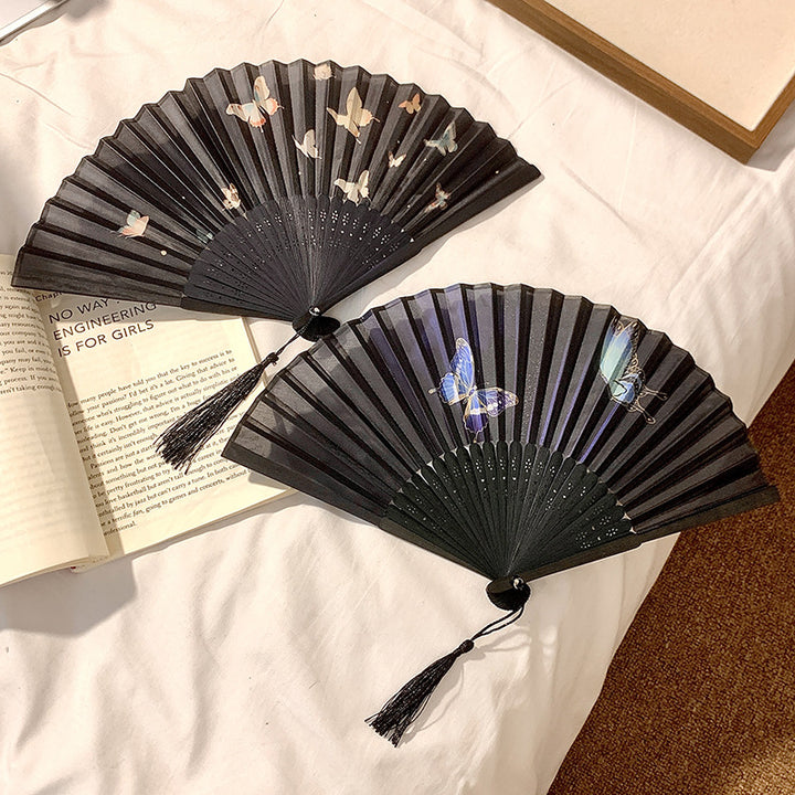 Handcrafted fan with elegant butterfly design Kalsten