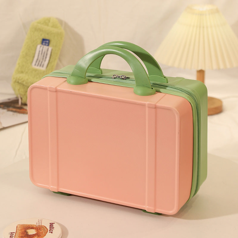 structured hard-shell vanity travel case with dual top handles and lockable zipper Kalsten