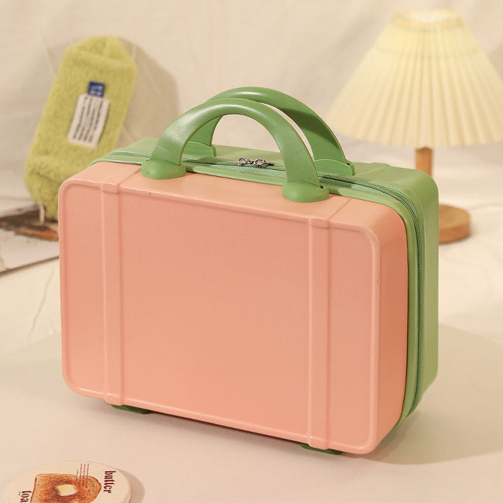 structured hard-shell vanity travel case with dual top handles and lockable zipper Kalsten