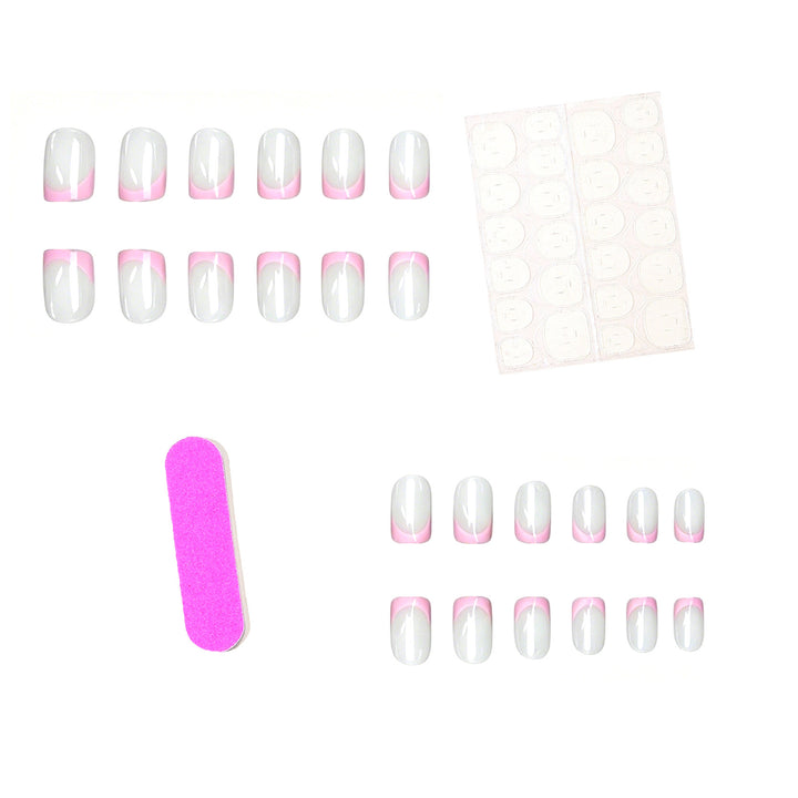 Elegant Ombre French Tip Nail Set Kalsten