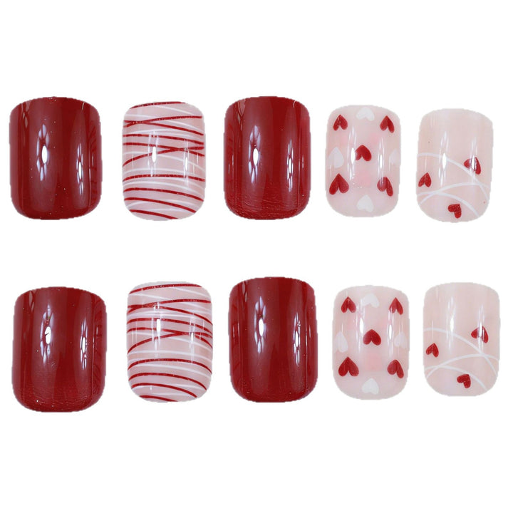 Romantic Heart-Themed Nail Art Enhancements Kalsten
