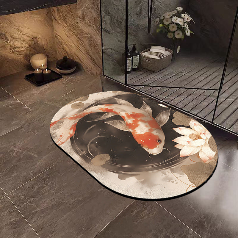 Luxury Floral Bathroom Mat Kalsten