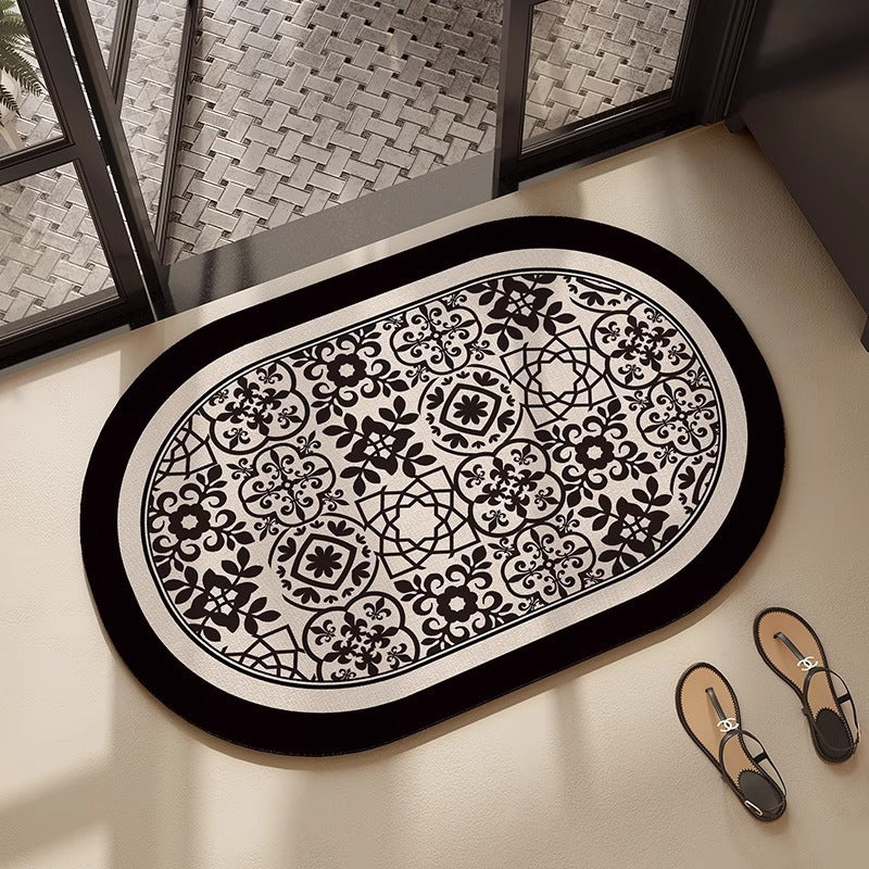 Floral Embroidered Bath Mat Kalsten