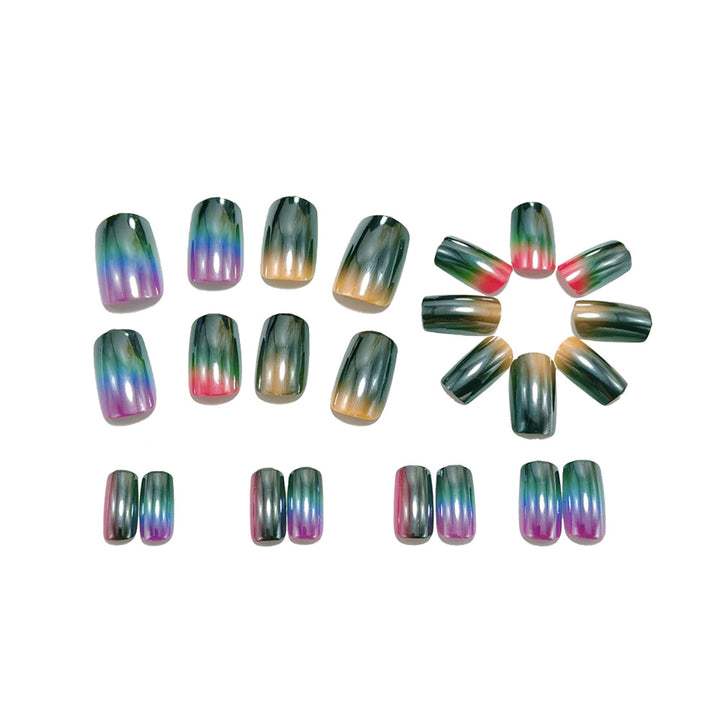 Spectacular Art Nails in Rainbow Design Kalsten