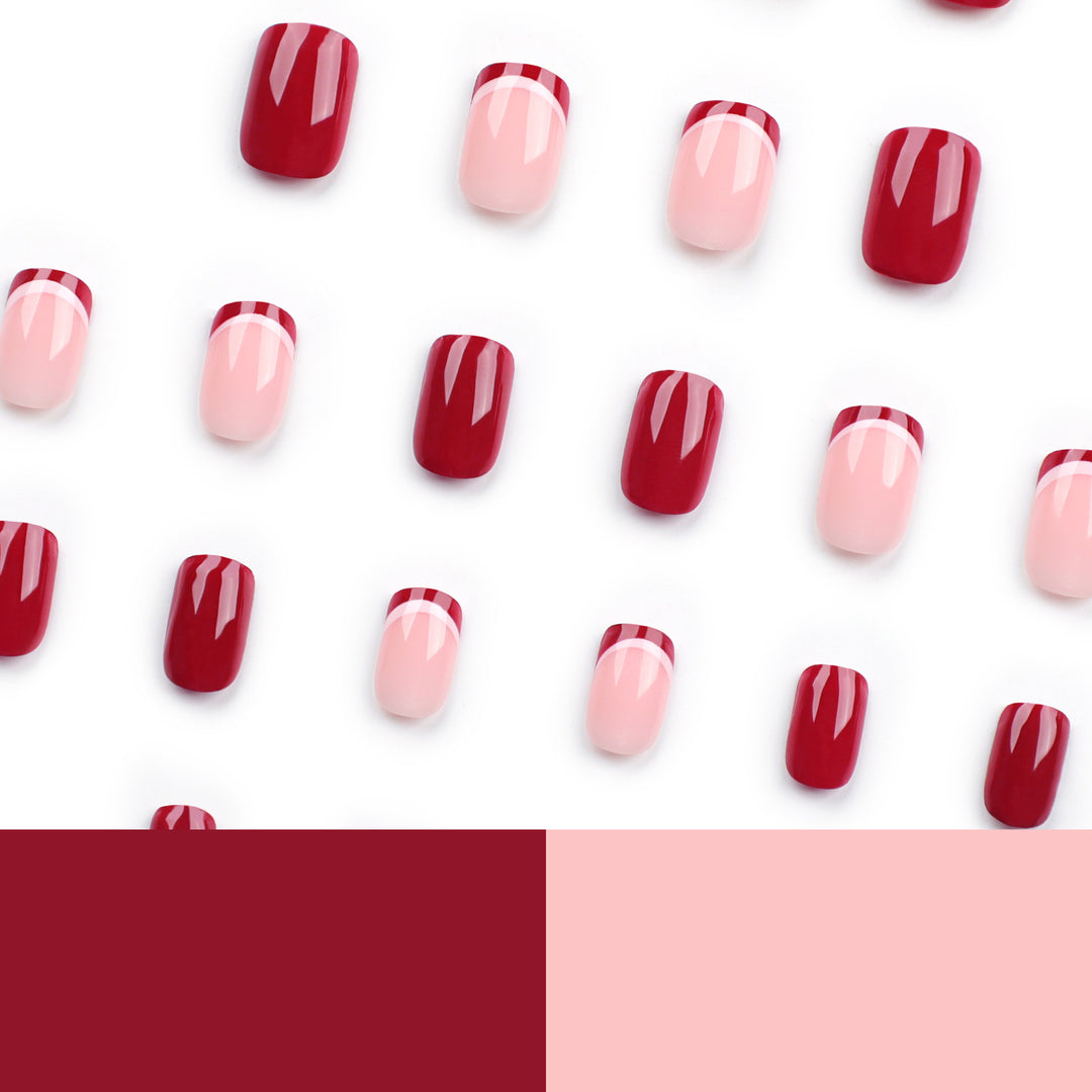Artful nail design in modern French-tip style Kalsten