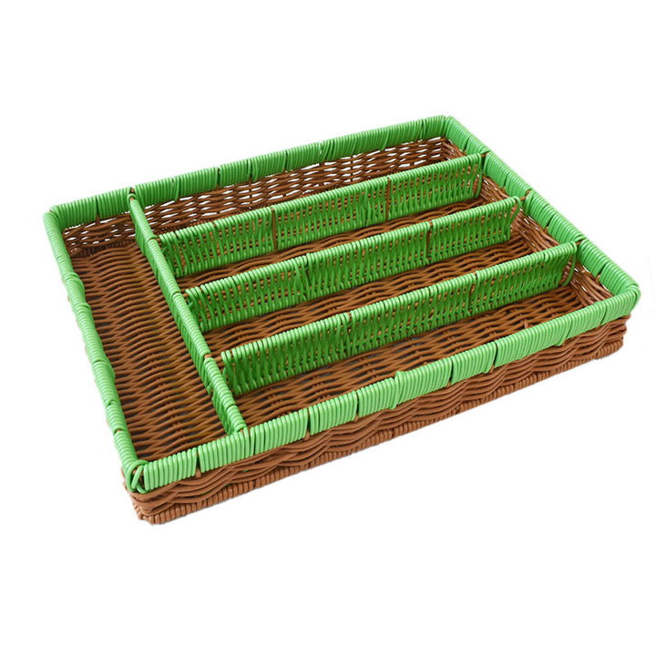 Stylish Multi-Compartment Woven Storage Organizer Kalsten