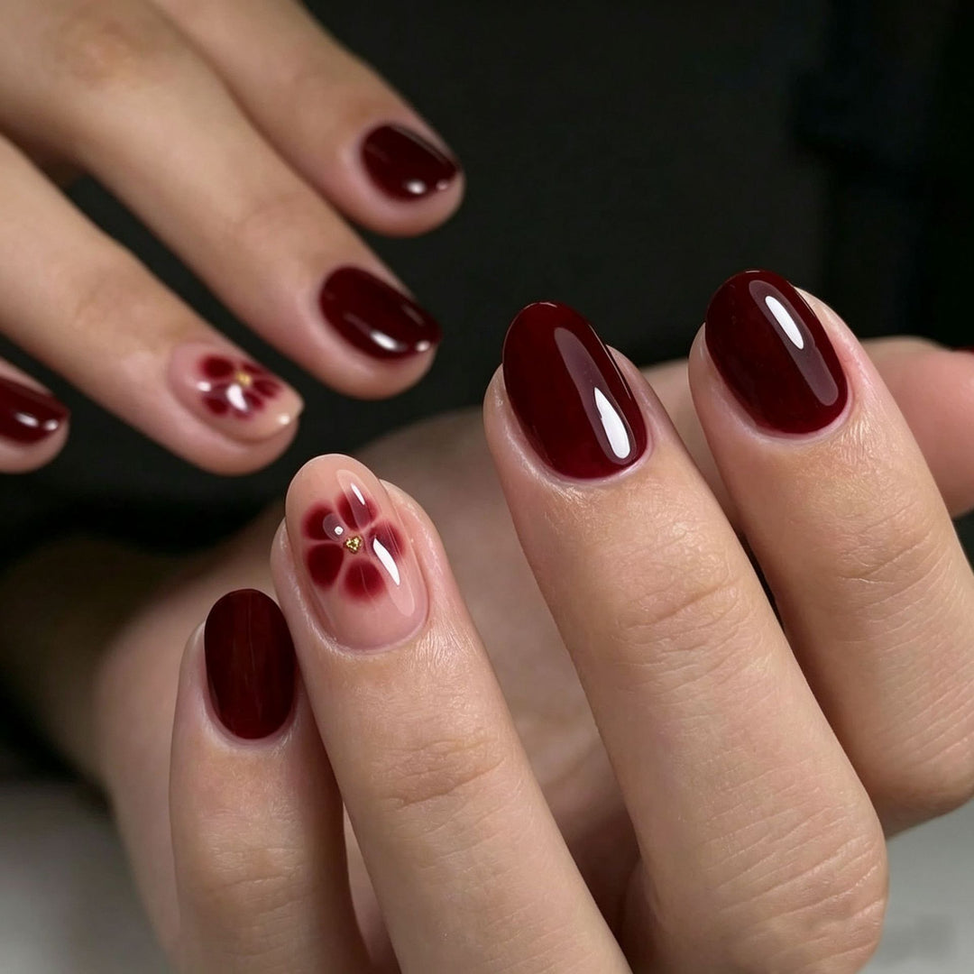 Elegant Press-On Nail Tips with Decorative Bow Kalsten