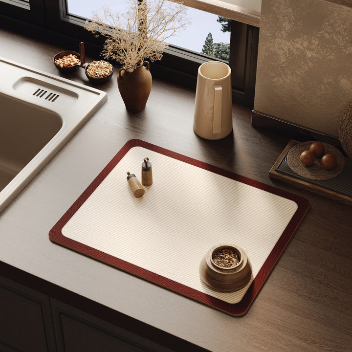 Elegant Textured Kitchen Counter Mat Kalsten