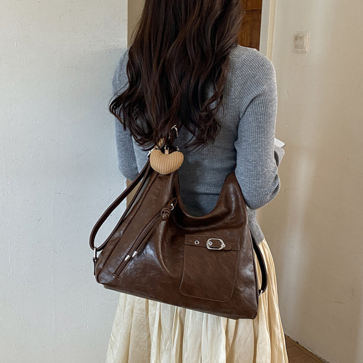 Vintage-Inspired Soft Leather Hobo Bag
