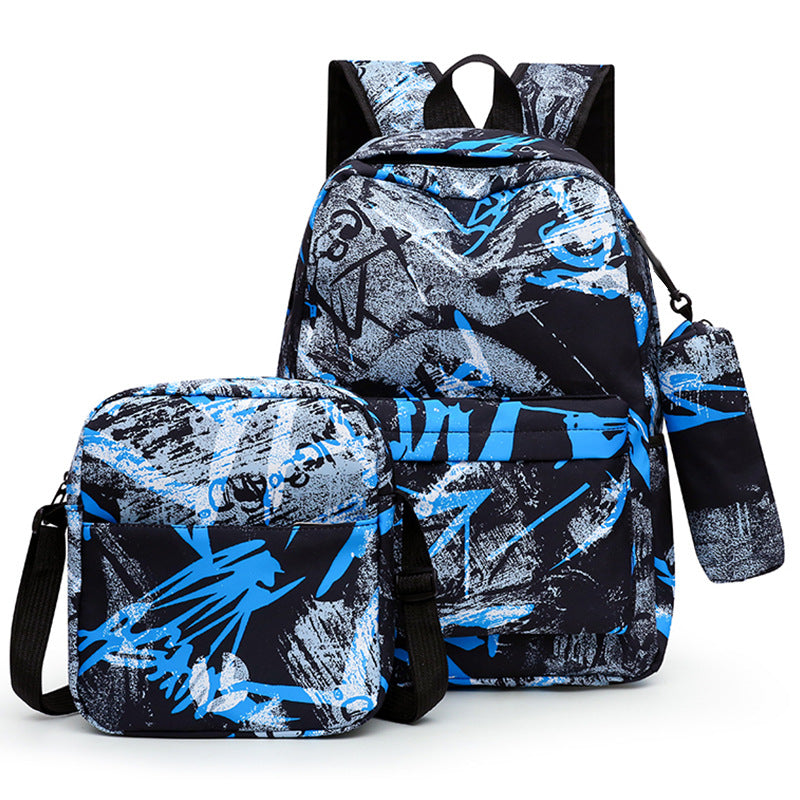 Graffiti Print Multi-Functional Backpack Set Kalsten