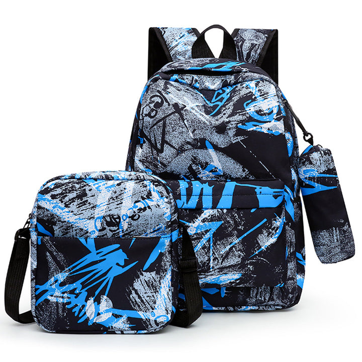 Graffiti Print Multi-Functional Backpack Set Kalsten