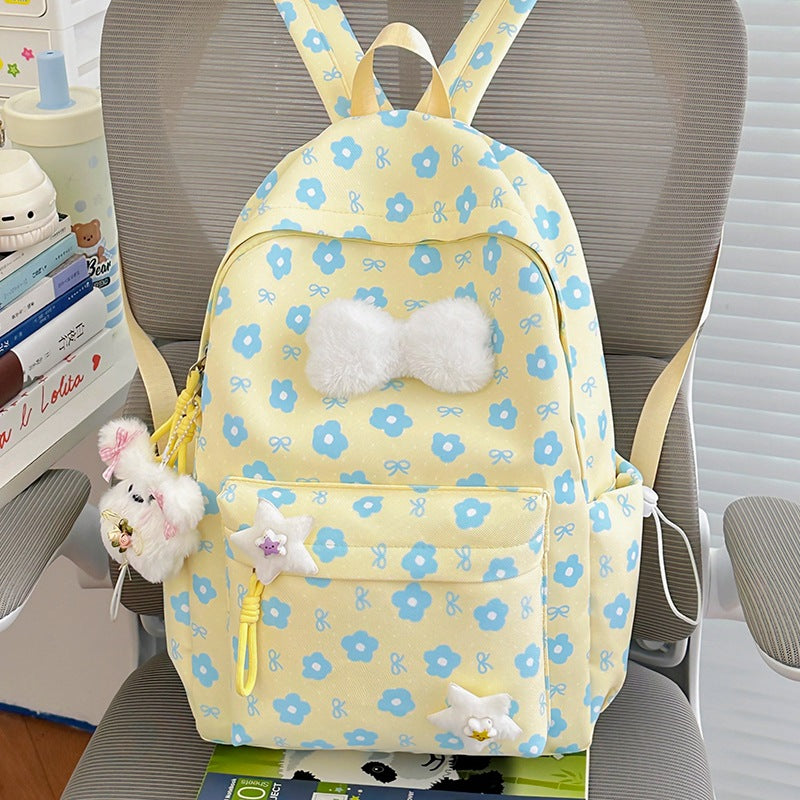Floral-Embellished Patterned Backpack Kalsten
