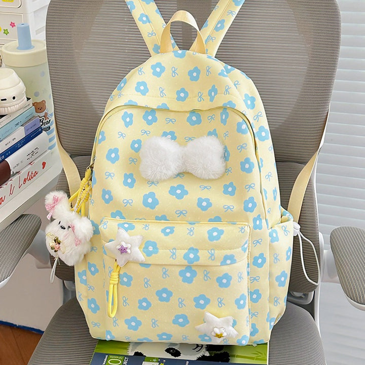 Floral-Embellished Patterned Backpack Kalsten