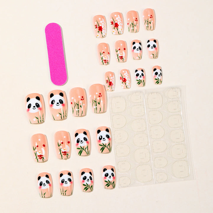 Playful Panda-Themed 3D Nail Art Set Kalsten
