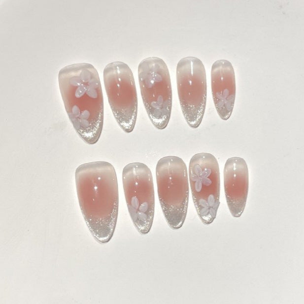 Floral Ombre Press-On Nail Art
