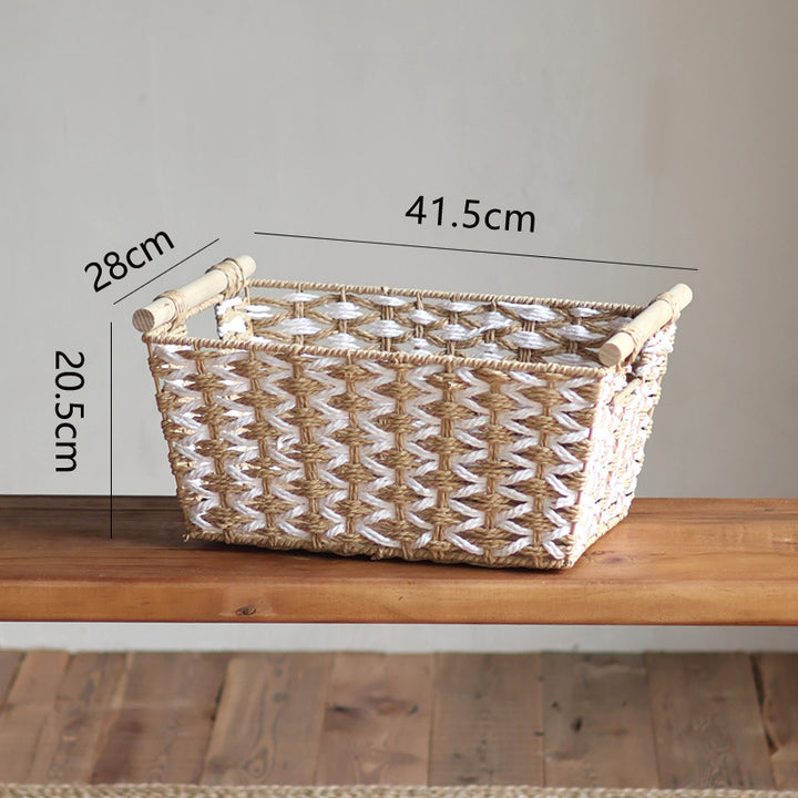 Handcrafted laundry basket made of natural material Kalsten