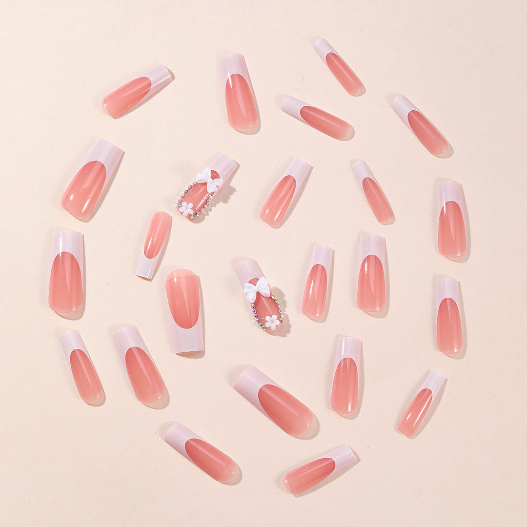 Elegant 3D Floral Accent Nail Art Extensions Kalsten