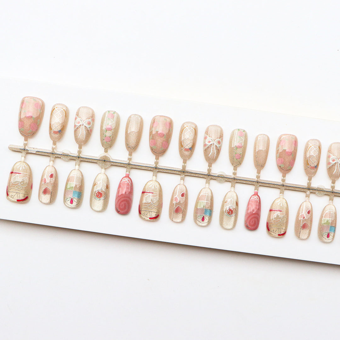 Artistic Press-On Nail Art Collection