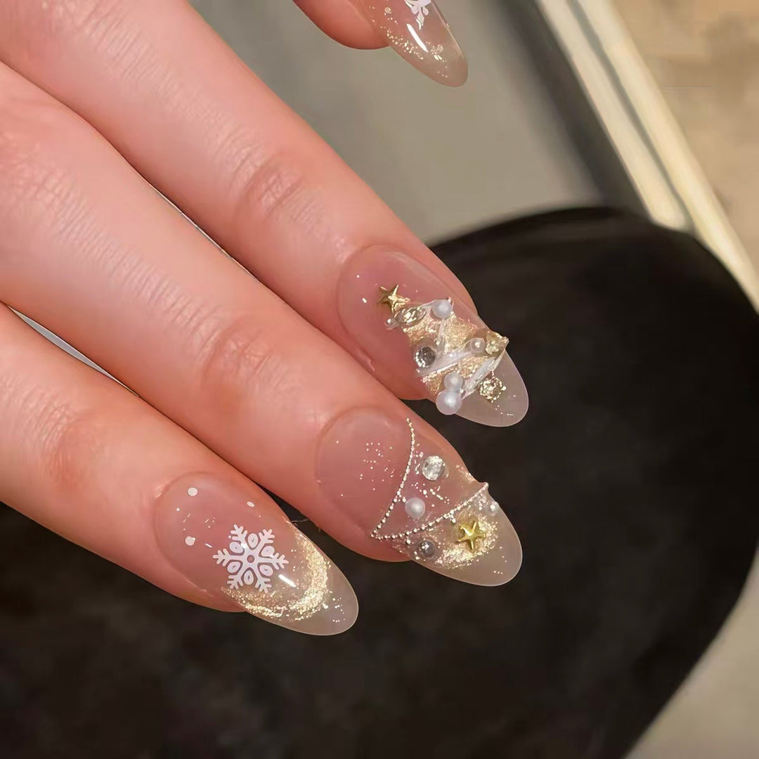 Glamorous Decorative Press-On Nail Art