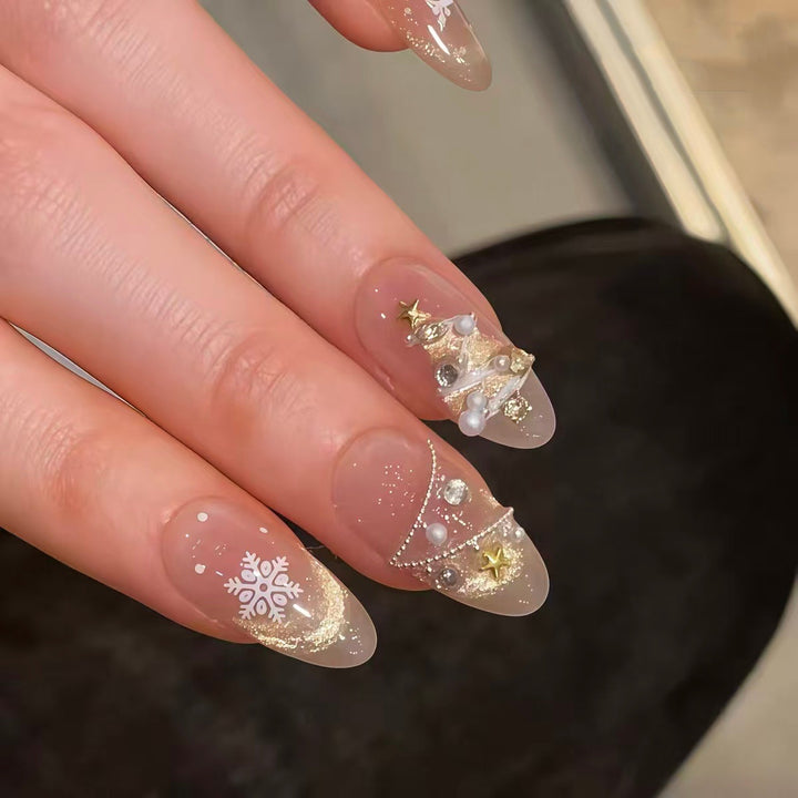 Glamorous Decorative Press-On Nail Art