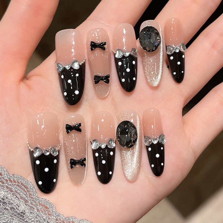Premium Rhinestone-Embellished Nail Art Extensions Kalsten