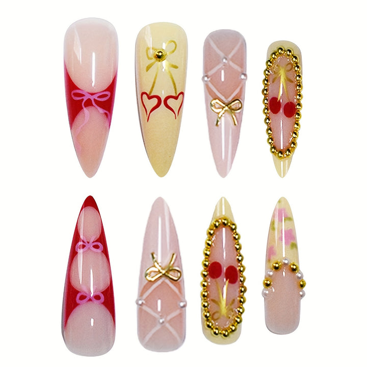 Colorful Artistic Press-On Nail Art Kalsten