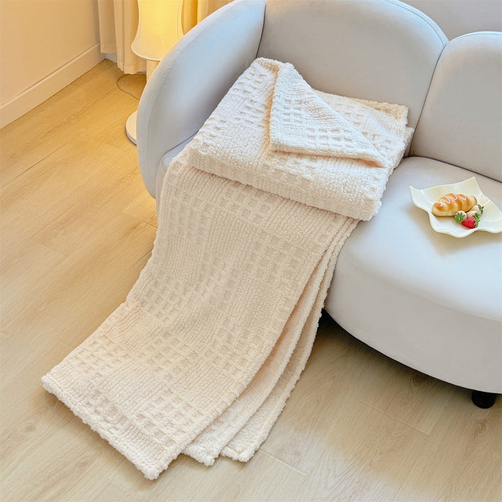 Plush Textured Throw Blanket Kalsten