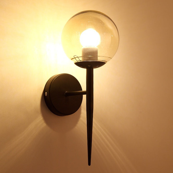 Contemporary Glass Globe Wall Sconce