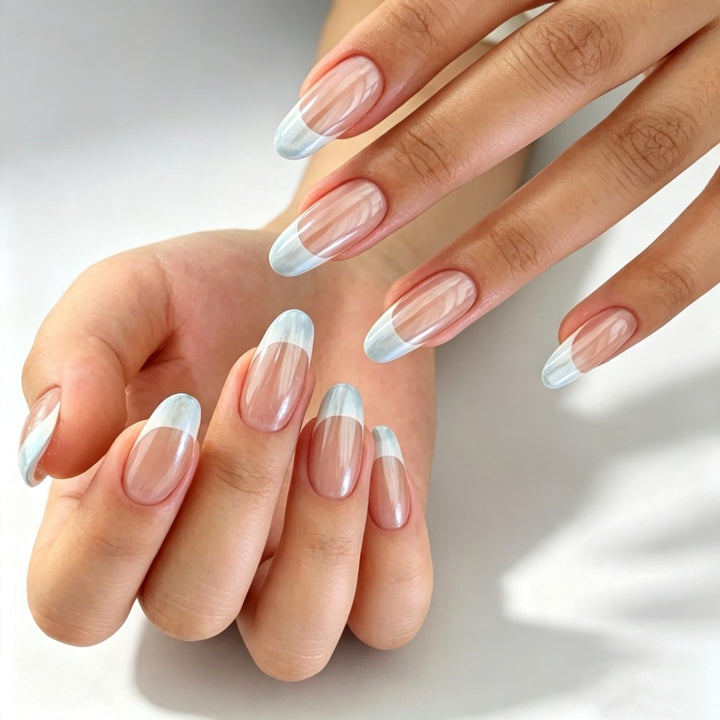 Elegant French Tip Acrylic Nail Extensions