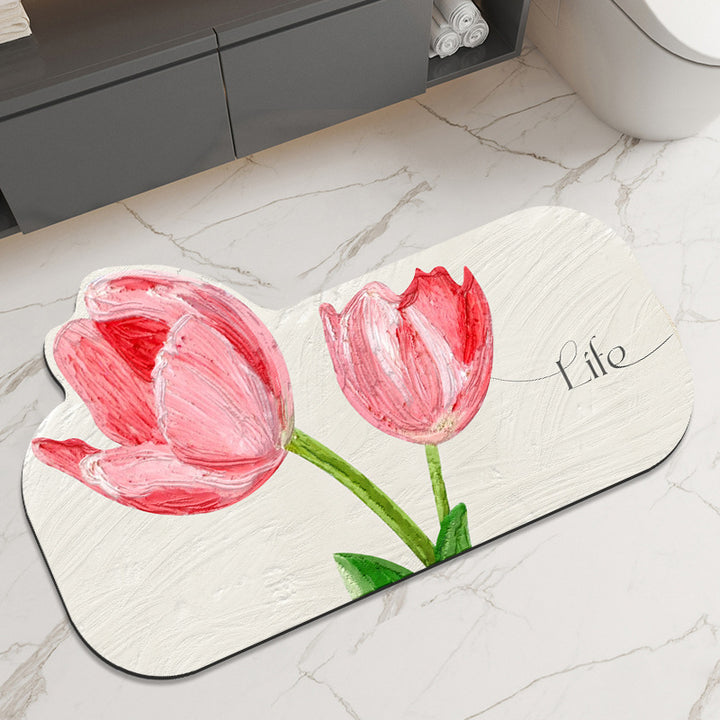 Decorative Floral Bath Mat