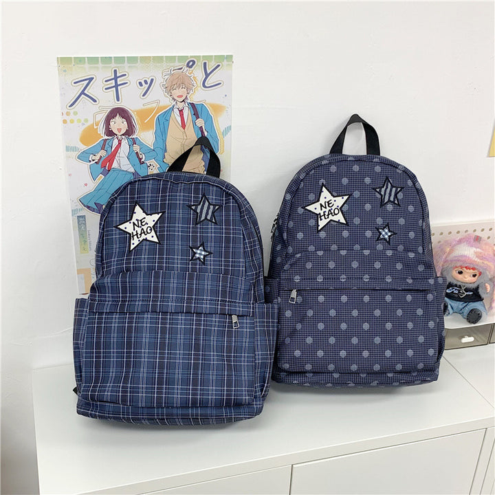Trendy Plaid Graphic Backpack Kalsten