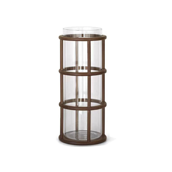Decorative Glass and Wood Centerpiece