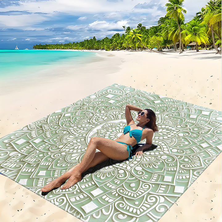 Mandala Design Beach Mat Kalsten