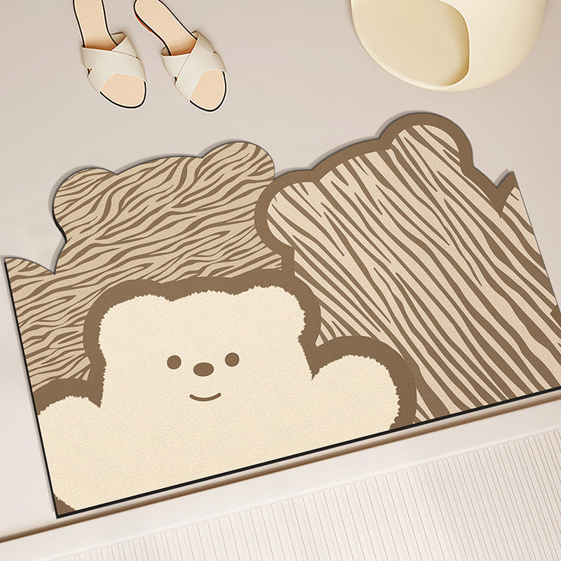 Cute Bear-Themed Welcome Mat