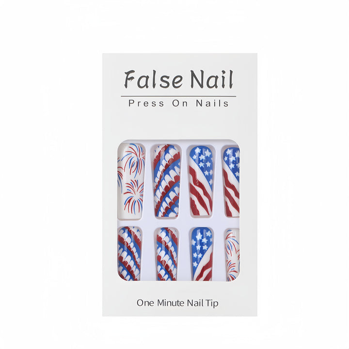 Artificial nails with patriotic patterns Kalsten