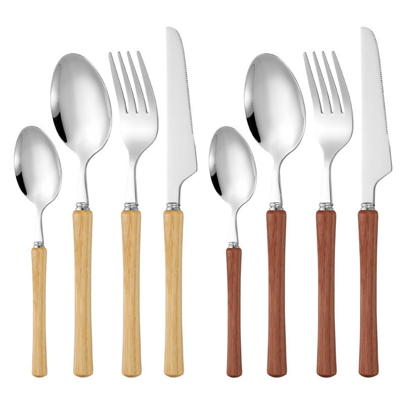 Elegant serving spoon with ergonomic wooden handle Kalsten