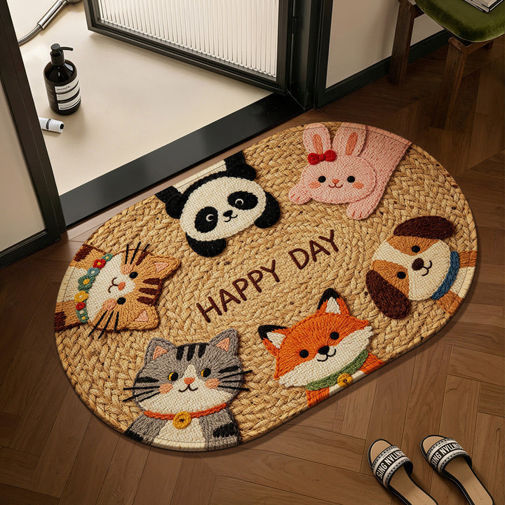 Decorative Pumpkin-Themed Area Mat