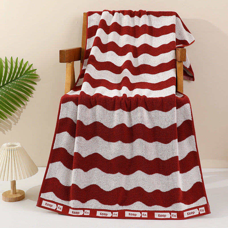 Cozy Terry Bath Towel with Stylish Polka Dot Design Kalsten