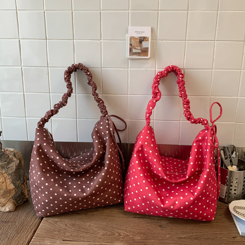 Polka Dot Hobo Bag