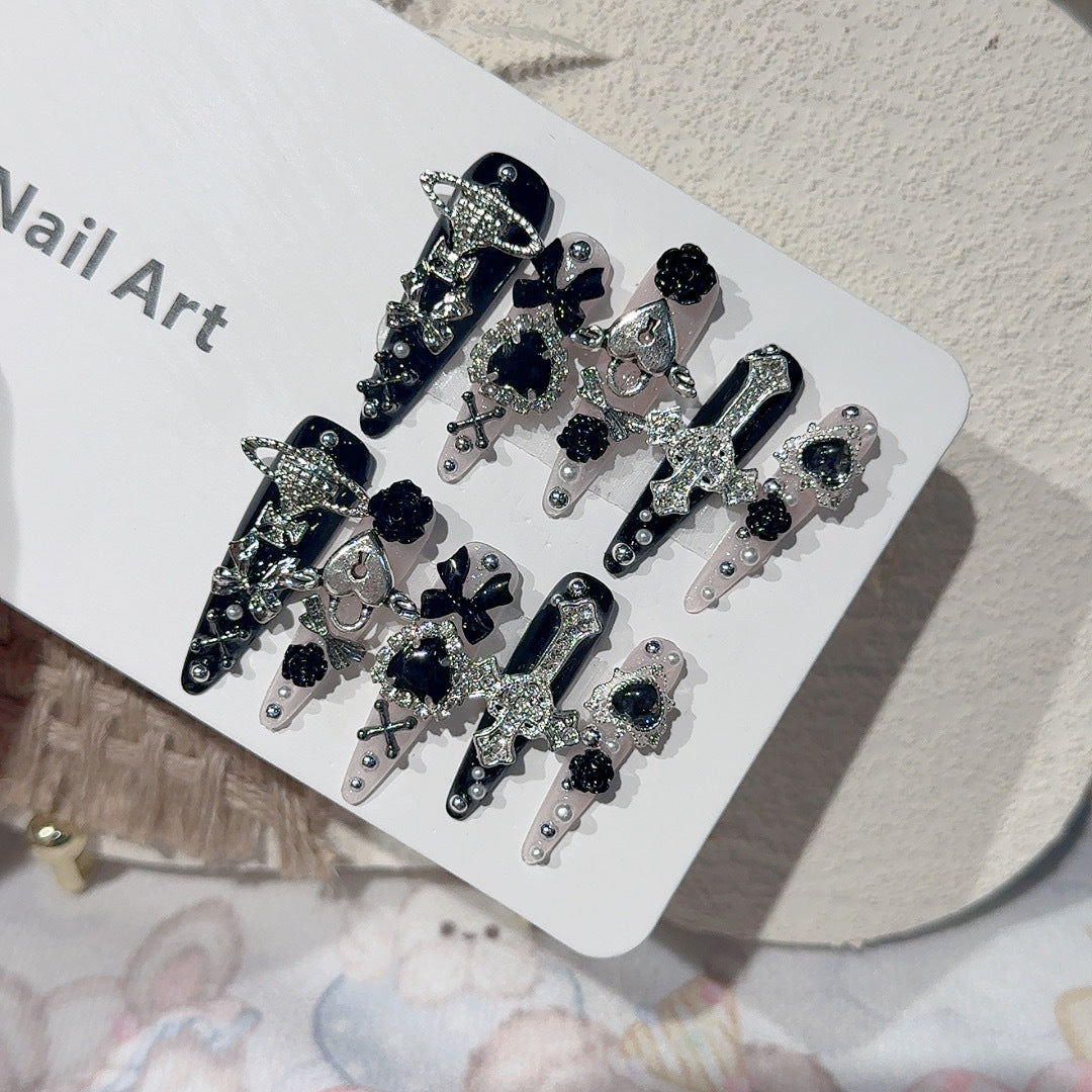 Decorative Rhinestone Embellished Hair Clips Set