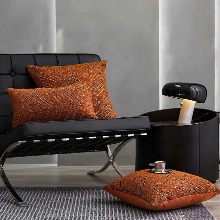 Textured Geometric Throw Pillow