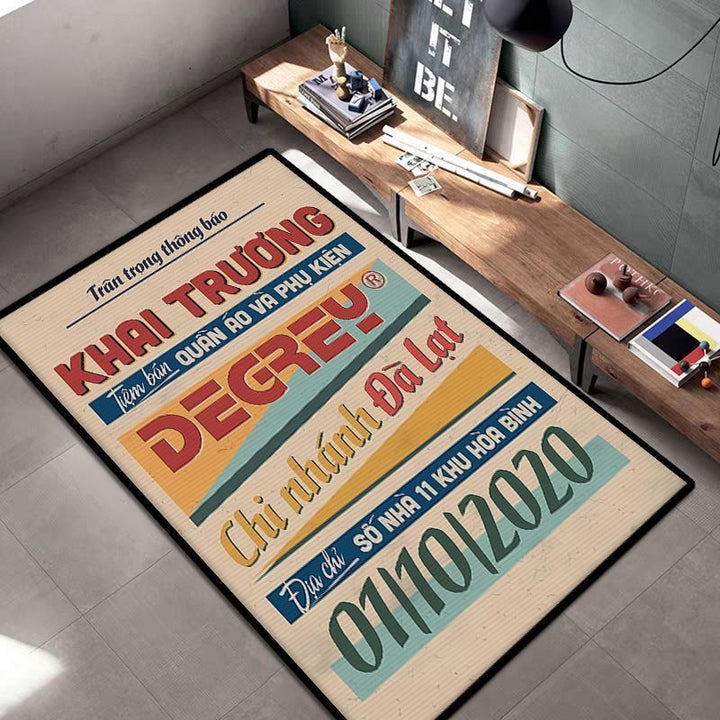 Vintage Whiskey-Themed Area Rug
