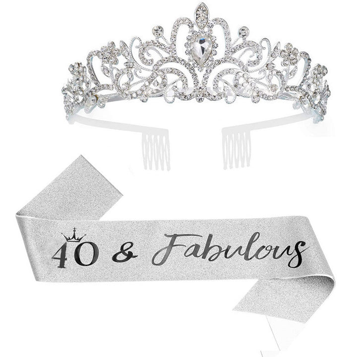 Women's Sparkling Crown with Radiant Rhinestone Embellishment Kalsten