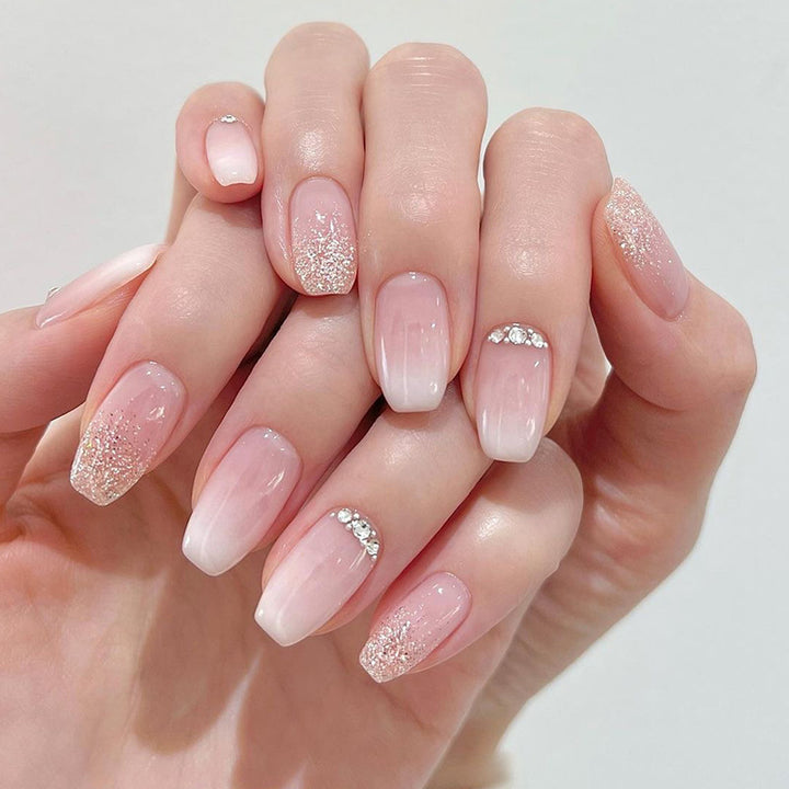 Elegant Glitter Ombre Acrylic Nail Enhancements Kalsten