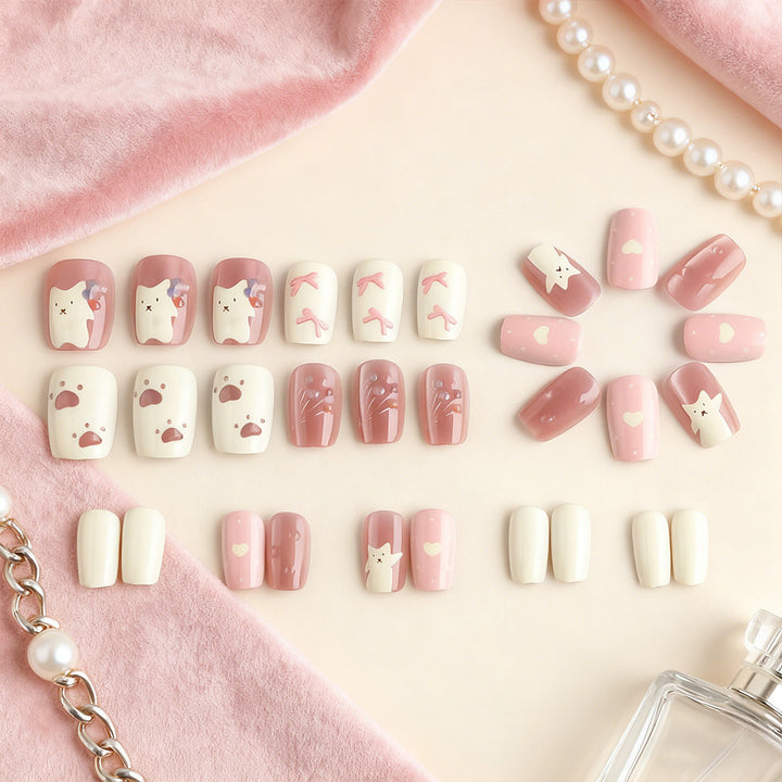 Creative Cat-Themed Press-On Nails Kalsten