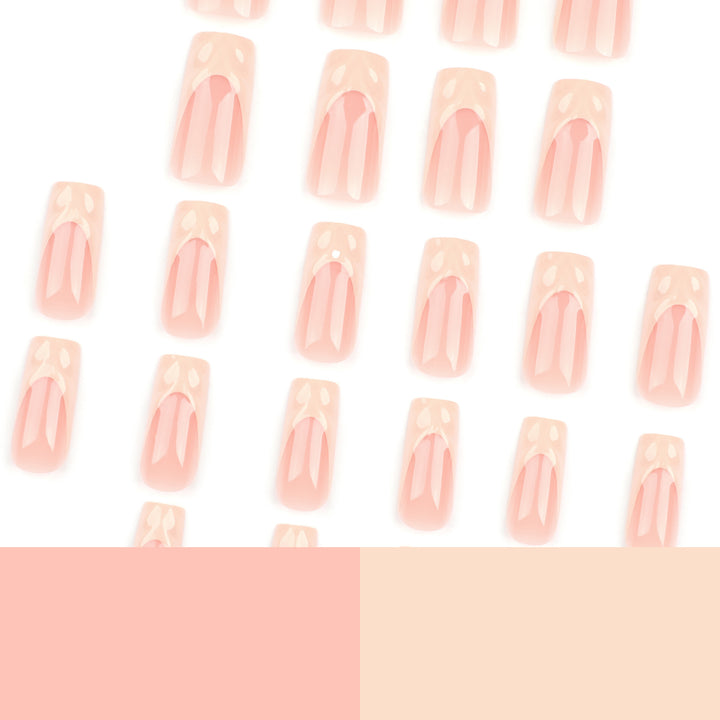Artificial High-Quality Nail Extensions with Floral Design and Glossy Finish Kalsten