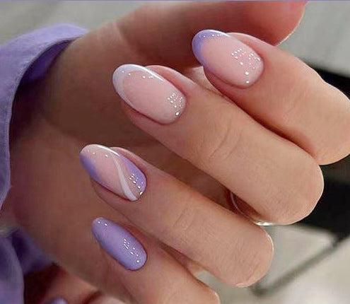 Glamorous Glitter Ombre Nail Enhancements Kalsten