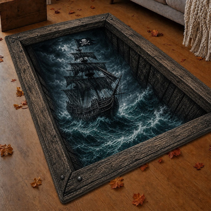 3D Serpent Design Area Rug for Home Decor